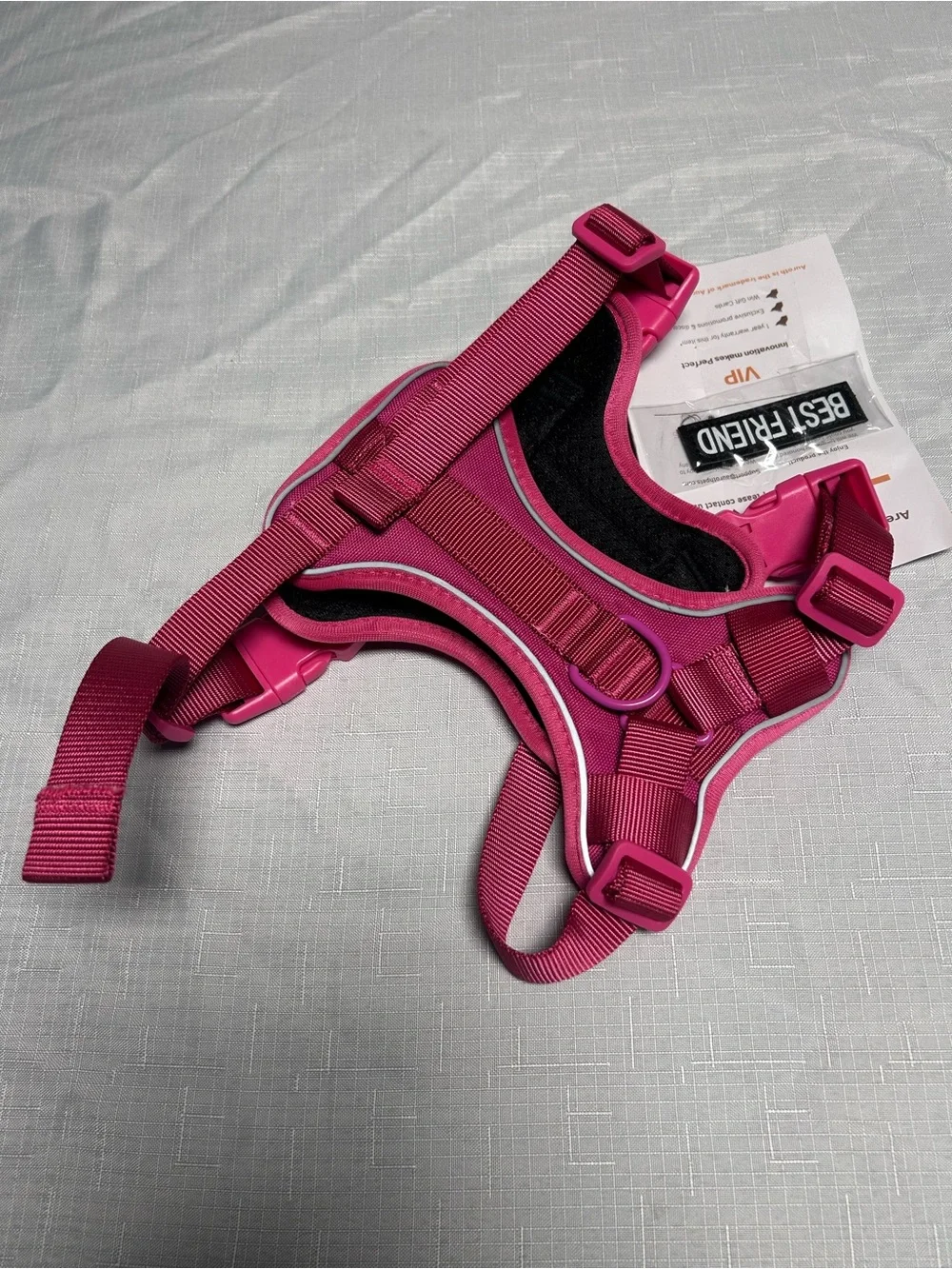 NEW AUROTH Padded No Pull Dog Harness Medium Pink Reflective Service Vest